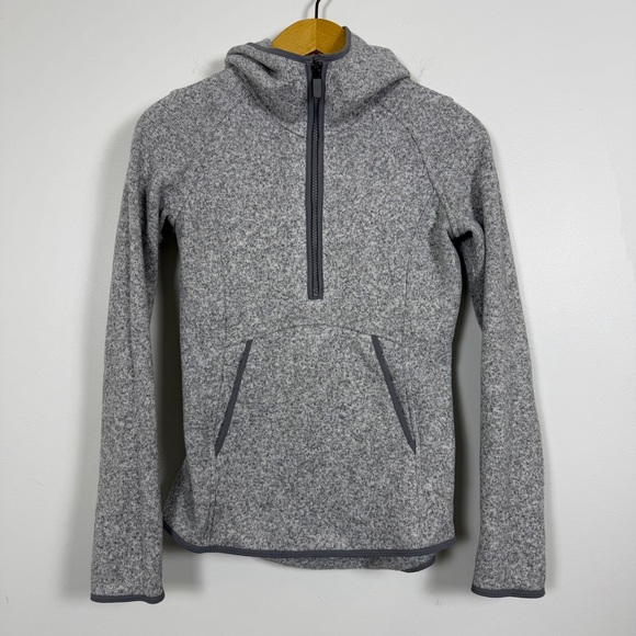 Lululemon Athletica Heathered Gray Half-Zip Hoodie - Picture 5 of 11